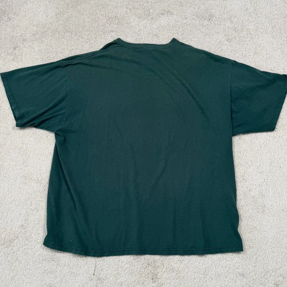 VTG‎ 90s Nike T-Shirt XXL Forest Green Made in USA Mini Swoosh Heavy Cotton